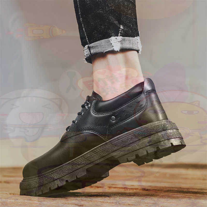 Streetwear Brand Cheap - Koyu Doğal Deri Moda Eğitmenler Tenis