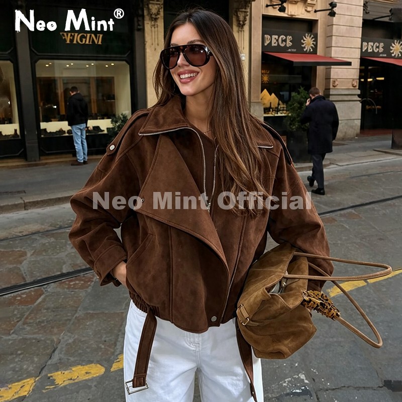 Streetwear Girl Brand - Neo Nane Sonbahar Yeni Kahverengi Büyük