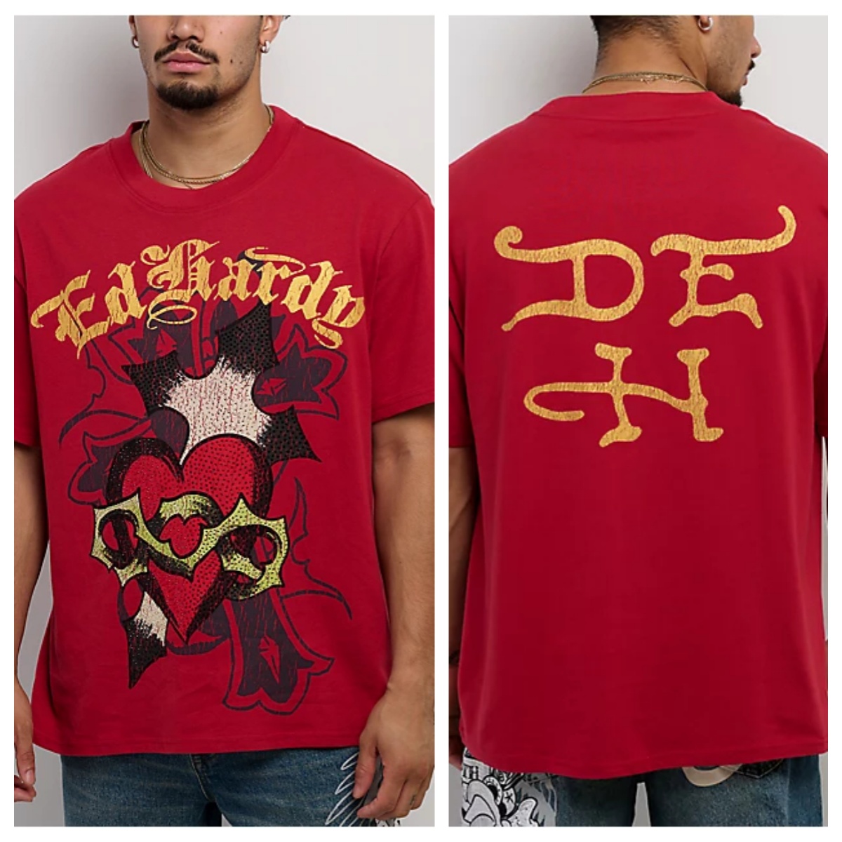Streetwear Brand Heart - Sacred Heart Kırmızı Ed Dövme Sanatı